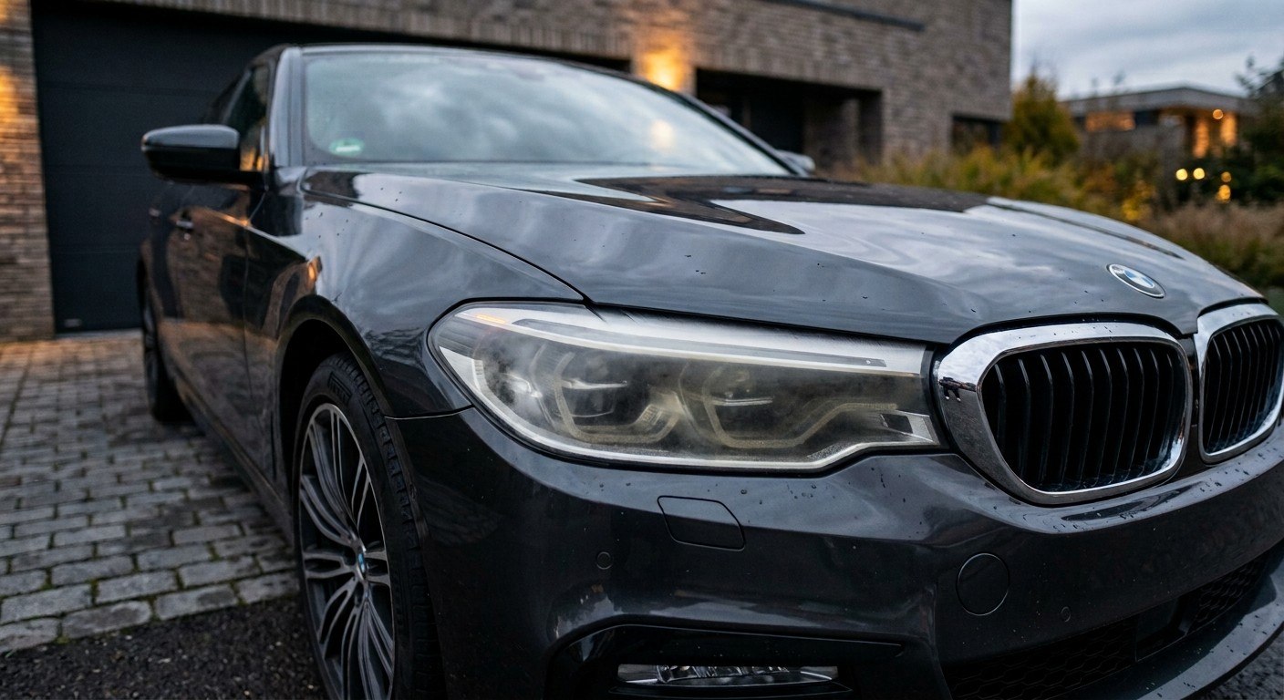BMW with cloudy lenses